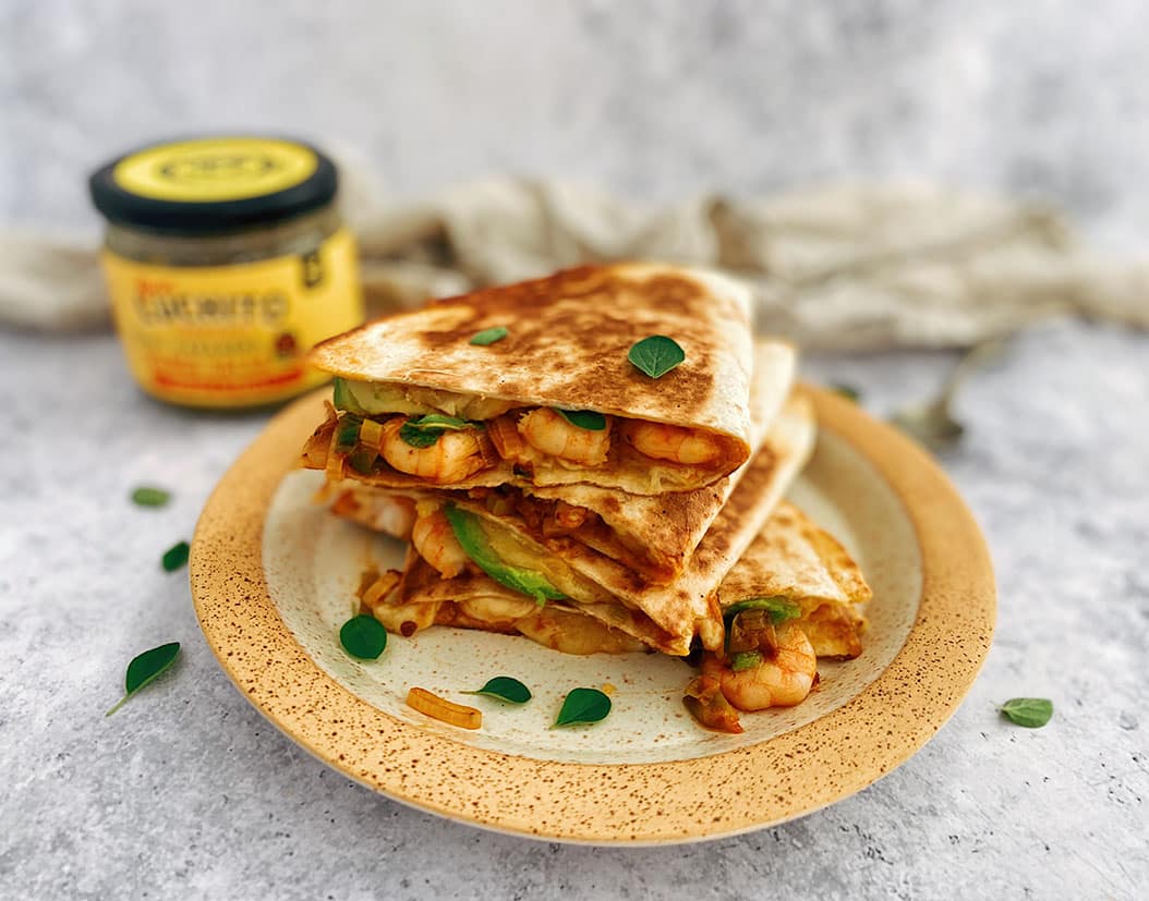 Prawn Quesadilla - what to serve with quesadillas
