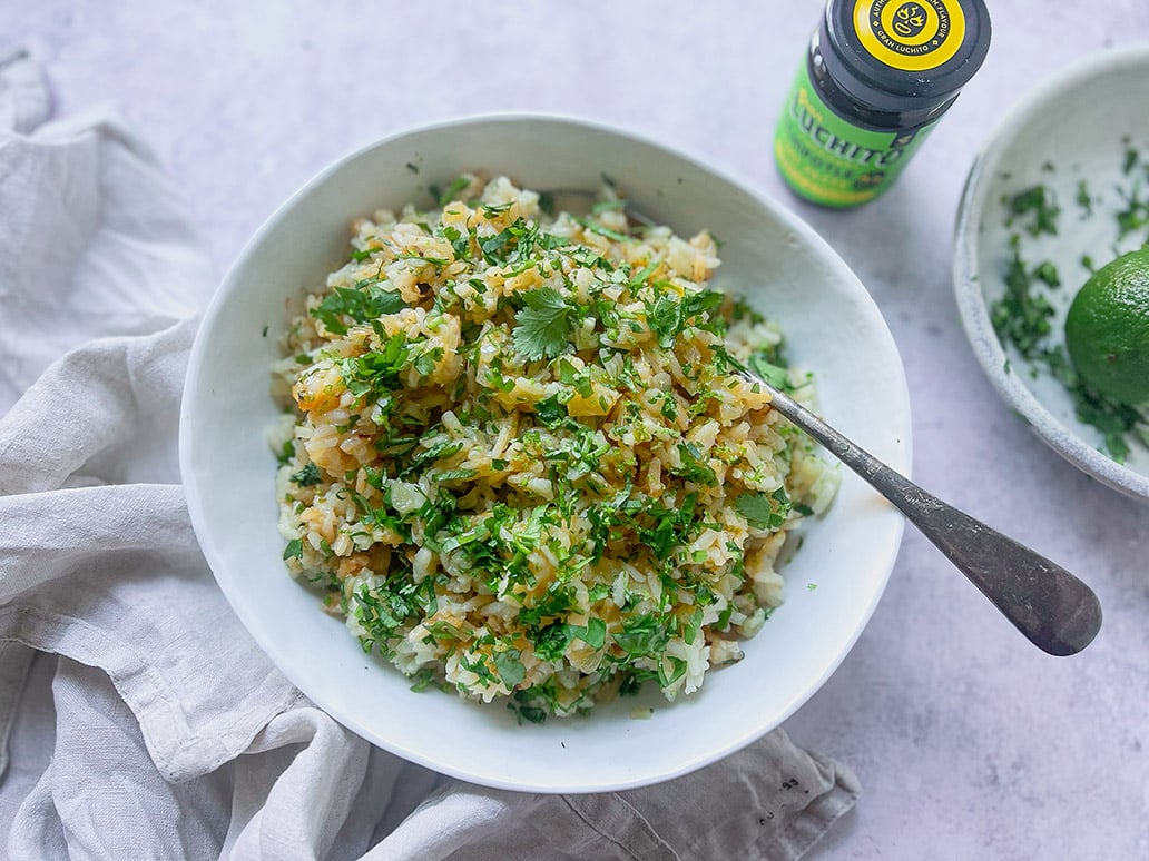 Lime and coriander rice, mild fresh tasting rice side dish perfect for any Mexican main dish - BBQ Sides