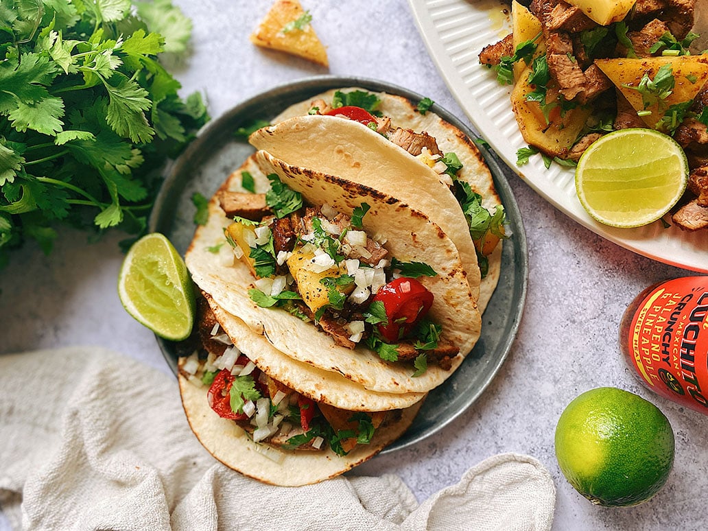 Tacos Al Pastor Recipe with Garlic Pork | Gran Luchito