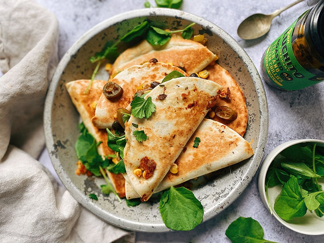 What To Serve With Nachos - vegetarian quesadilla