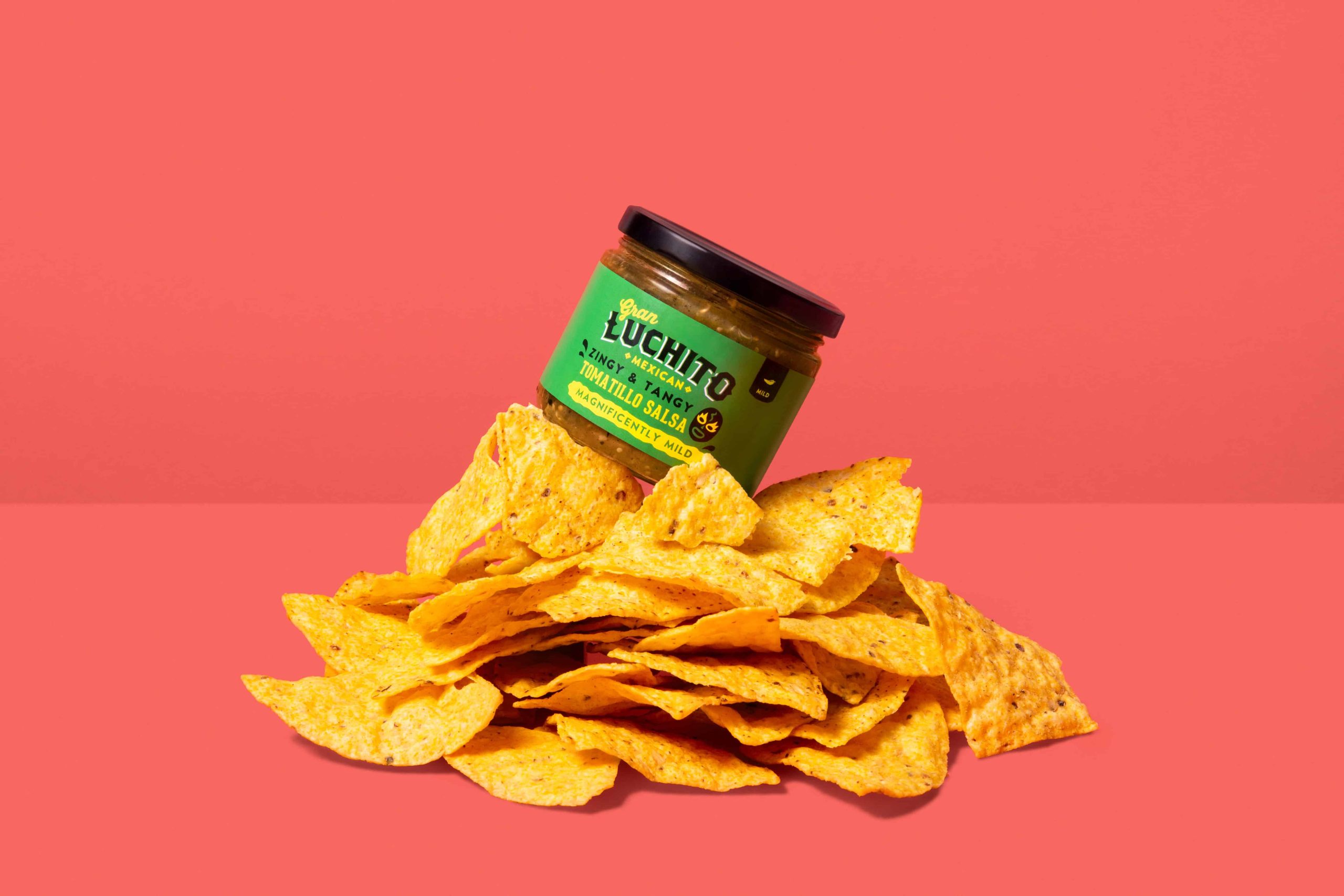 What To Serve With Nachos - Tomatillo Salsa on top of tortilla chips