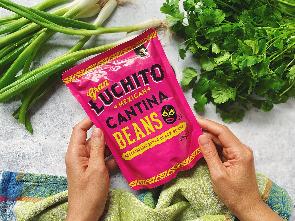 what to serve with quesadillas featuring Cantina beans for a side