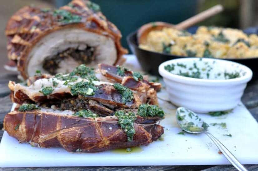 Pork Belly Porchetta Recipe - Tender Meat Surrounded By Crackling