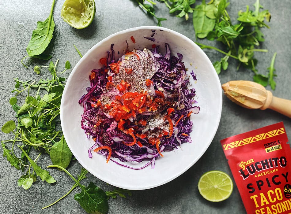 Pulled Pork Tacos Recipe With Red Cabbage Slaw | Gran Luchito