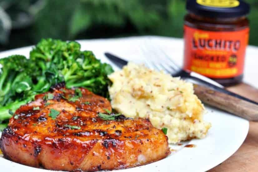 Roasted Pork Chop with Chipotle honey - Sweet Piggy Perfection