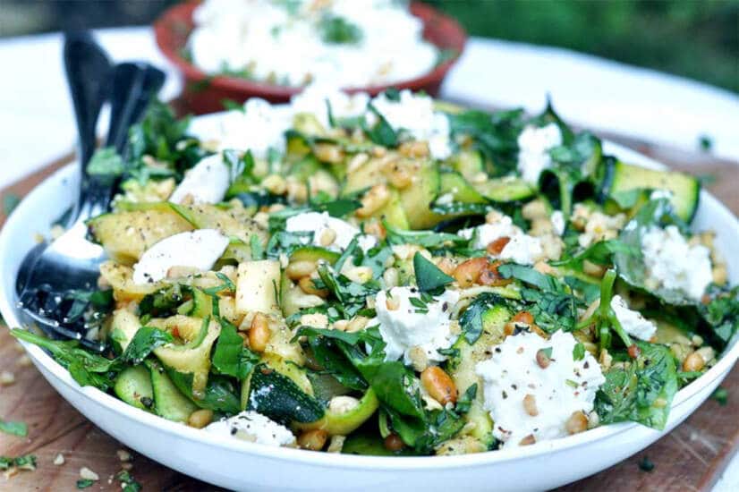 Courgette Salad with Ricotta & Pine Nuts - Gran Luchito