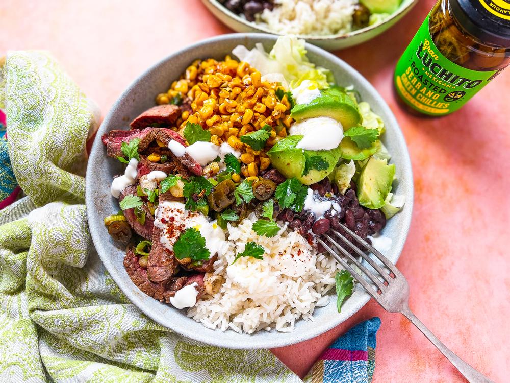 Burrito Bowl Recipe with Grilled Steak | Gran Luchito