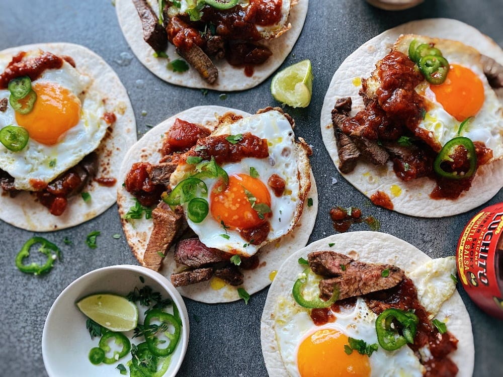 Breakfast Tacos With Carne Asada