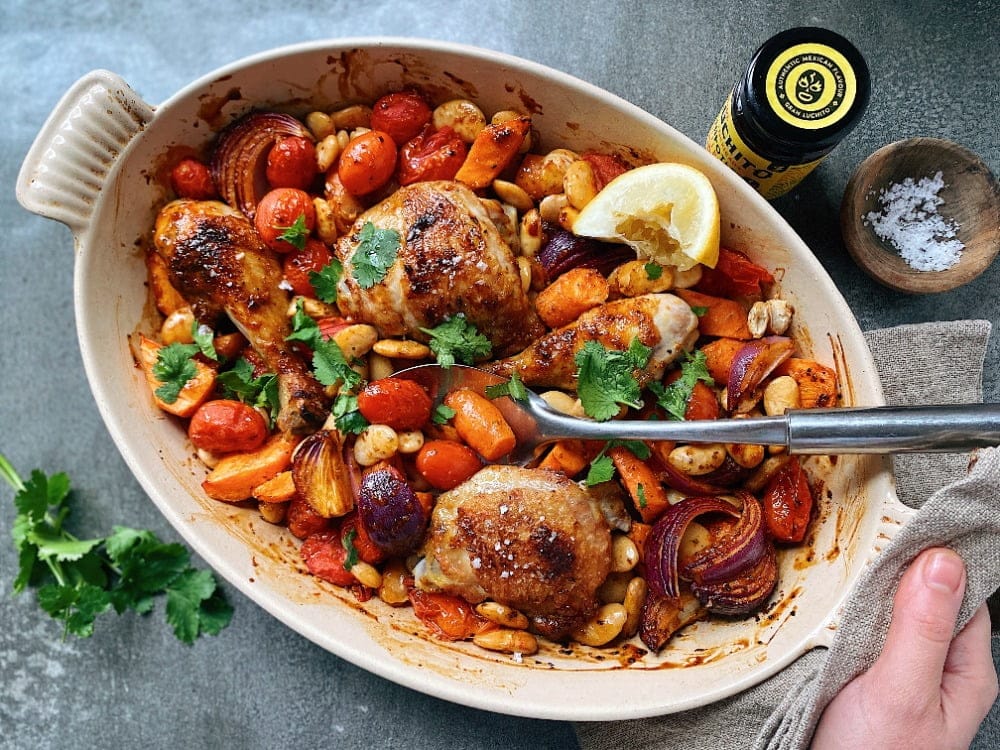Chicken Traybake Recipe With Chipotle & Veggies | | Gran Luchito