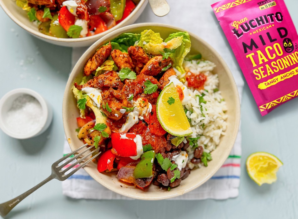 Super easy Fajita Bowl | Mexican Chicken Recipes | Gran Luchito