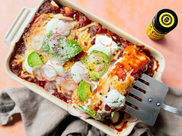 Sweet Potato Enchiladas finished dish