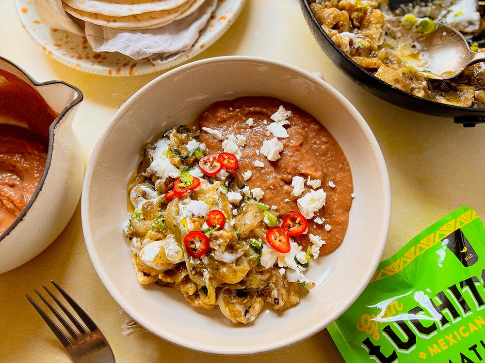 Authentic Mexican with Chicharrón en Salsa Verde | Gran Luchito