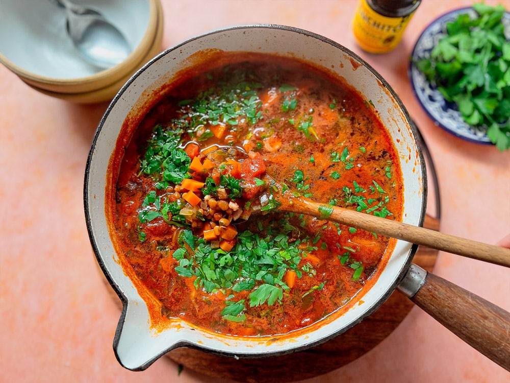Authentic Mexican Lentil Soup Recipe | Gran Luchito
